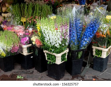 Outdoor Flower Market In Nice, France