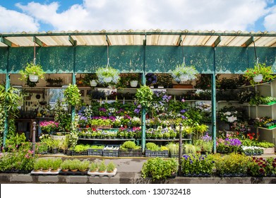 Outdoor Flower Shop In Paris, France