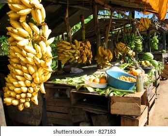 An Outdoor Fruit Market In Brazil.