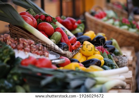 Outdoor fruit and meat for barbecue and grilling