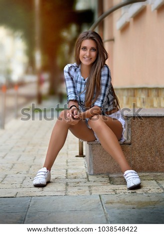 Similar – Image, Stock Photo Young North African tourist woman outdoors