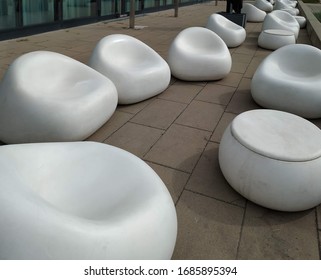 Outdoor Furniture Plastic Chairs In The Form Of Stones