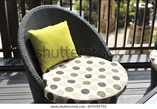 Outdoor Furniture Rattan Chairs On Terrace Stock Photo Edit Now