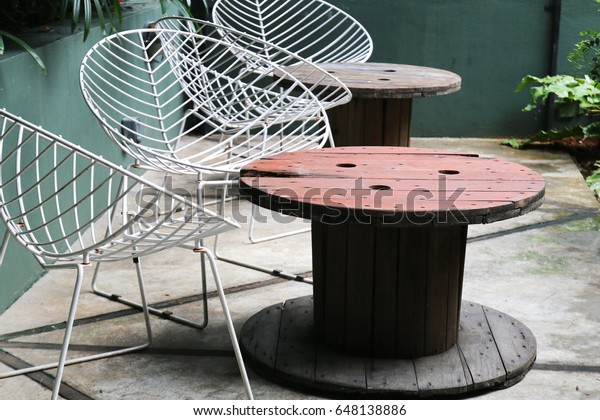 Outdoor Furniture Using Recycled Materials Stock Photo Edit Now