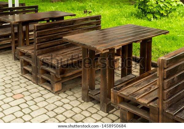 Outdoor Garden Furniture Cafe Building Pallets Stock Photo Edit