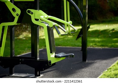 Outdoor Gym Equipment On A Sunny Evening