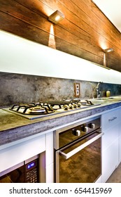 Outdoor Kitchen Ovens And Stoves Besides Cabinet In Luxury Hotel Or House