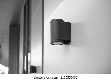 outdoor lighting lamp downlight wall mount modern design for office building - Shutterstock ID 2155553051