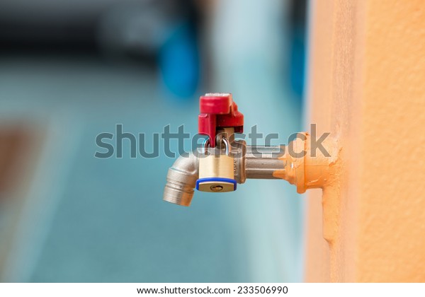 Outdoor Locked Water Faucet Stock Photo Edit Now 233506990
