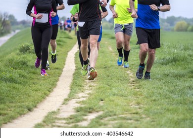 Outdoor marathon cross-country running fitness and healthy lifestyle