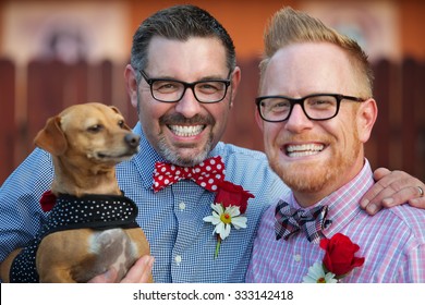 Outdoor Marriage Ceremony For Male Gay Couple