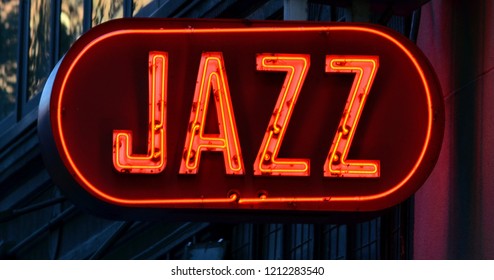 Outdoor Neon Sign Jazz  - Powered by Shutterstock