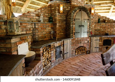 Outdoor old style countryside kitchen