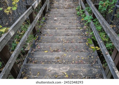 Outdoor old wooden stairs background - Powered by Shutterstock