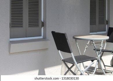 Outdoor Patio Furniture Set Small Table Stock Photo Edit Now 1318030130