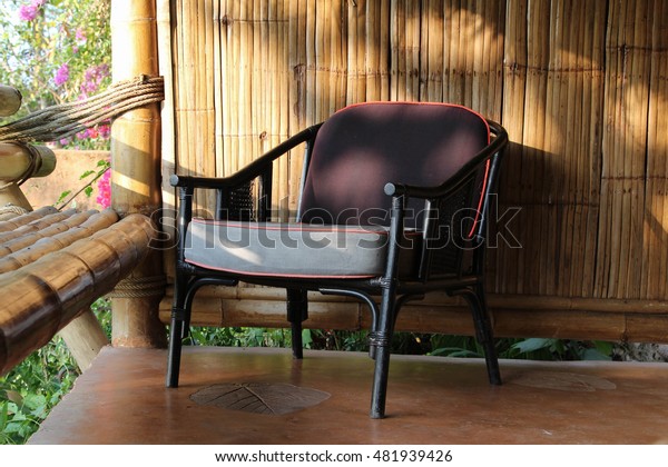 Outdoor Patio Seating Area Bamboo House Stock Photo Edit Now