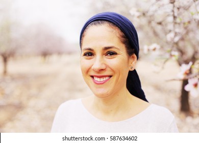 Outdoor Portrait Of 40 Years Old Woman 
