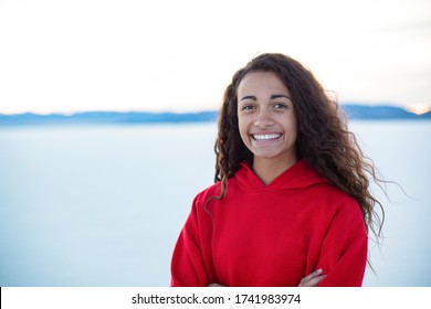 Outdoor portrait of a beautiful mixed race teenage girl. Cute diverse head and shoulders photo of a real teen girl outdoors	 - Powered by Shutterstock