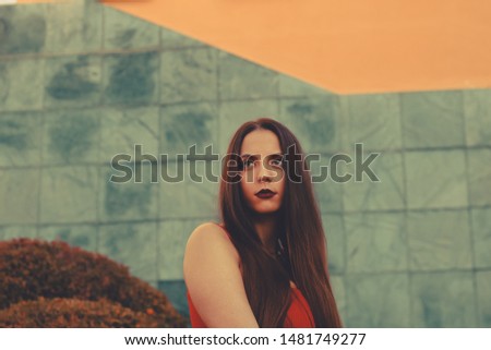 Similar – Image, Stock Photo Feeling Blue Feminine