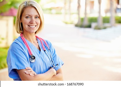 Outdoor Portrait Female Nurse