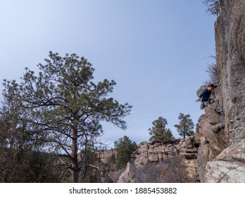 Outdoor Rock Climbing Fall Colorado