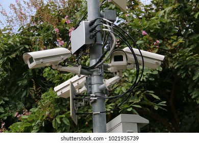 Outdoor Security Camera Installed For Public Safety