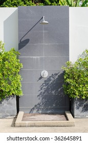 Outdoor Shower At Swimming Pool