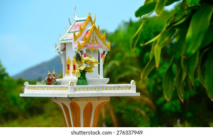 Outdoor Spirit House In Thailand