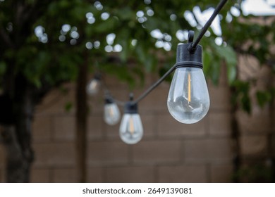 Outdoor String Lights in Backyard Setting - Powered by Shutterstock - Get 15% off with code: PIKWIZARD15