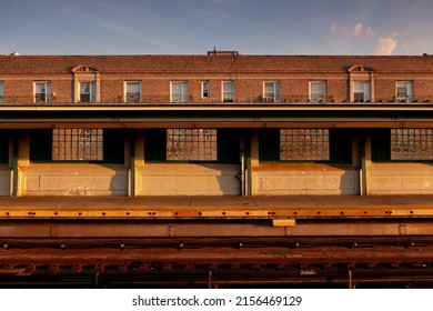 Outdoor Subway Station In Sunnyside Queens.