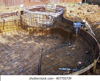 Outdoor Swimming Pool Under Contruction.