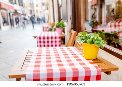 Outdoor Table In Street Cafe