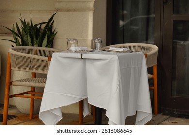 Outdoor table for two diner