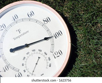 Outdoor Thermometer Reading 100 Degrees