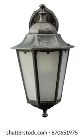 Outdoor Wall Lantern.Vintage Lamp Case Isolated