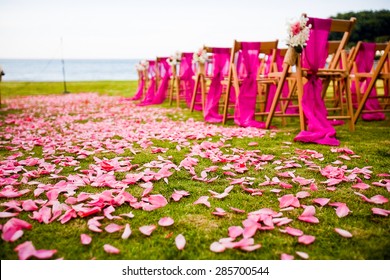 Outdoor Wedding Aisle At A Destination Wedding