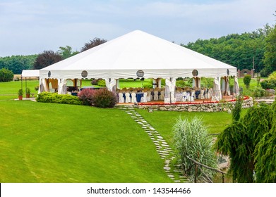 Outdoor Wedding Reception In Tent