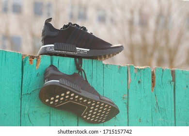 outdoors  fashion black sports shoes adidas model NMD_R1.Belarus,Minsk,2020
