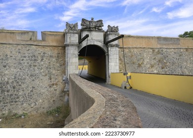 The Olivença outer gate, Elvas, Alentejo, Portugal - Shutterstock ID 2223730977