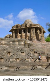 Outer View Of The Sun Temple. Built In 1026 - 27 AD During The Reign Of Bhima I Of The Chaulukya Dynasty, Modhera, Mehsana,  Gujarat