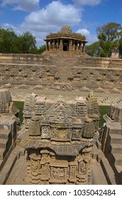 Outer View Of The Sun Temple. Built In 1026 - 27 AD During The Reign Of Bhima I Of The Chaulukya Dynasty, Modhera, Mehsana,  Gujarat