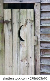 Outhouse Door With A Crescent Moon