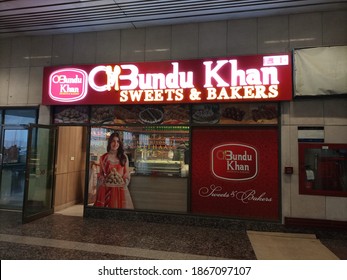 Outlet Of Bundu Khan Sweets And Bakers At Allama Iqbal International Airport  -  Lahore Pakistan - Dec 2020