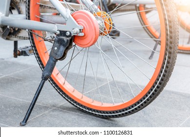 The outline of a bicycle