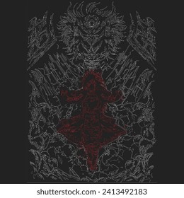 outline vector madara, application in Corel draw