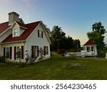 Outside of a Beautiful Inviting Amish Home 