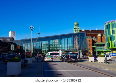 Outside The Malmö Central Train Station At Parking Area, Malmö, Sweden, 08.09.2018 