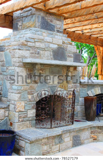 Outside Fireplace Stock Photo Edit Now 78527179