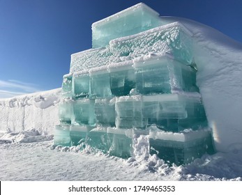 Outside The Ice Hotel In Sweden