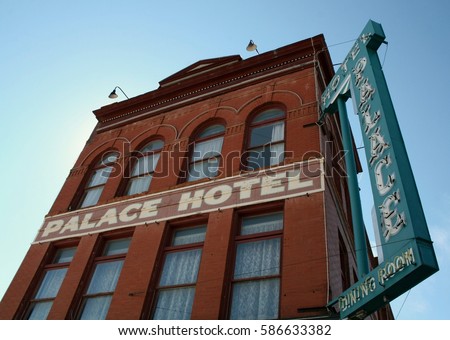 Outside the Palace Hotel in Cripple Creek, Colorado 
